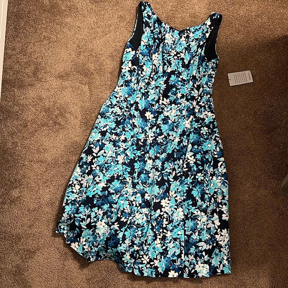 Floral Blue and White Dress